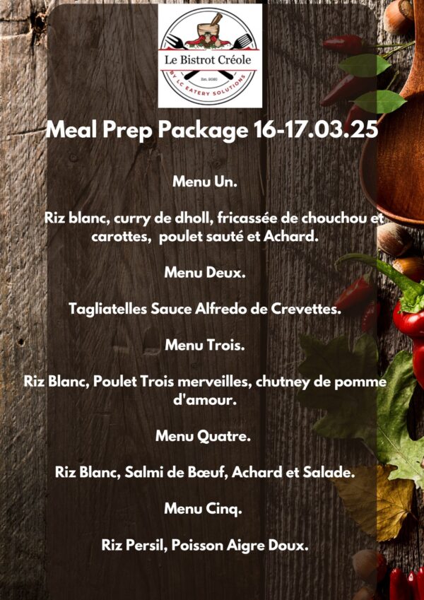 The Meal Prep Package LBC 16 - 17 March 2025