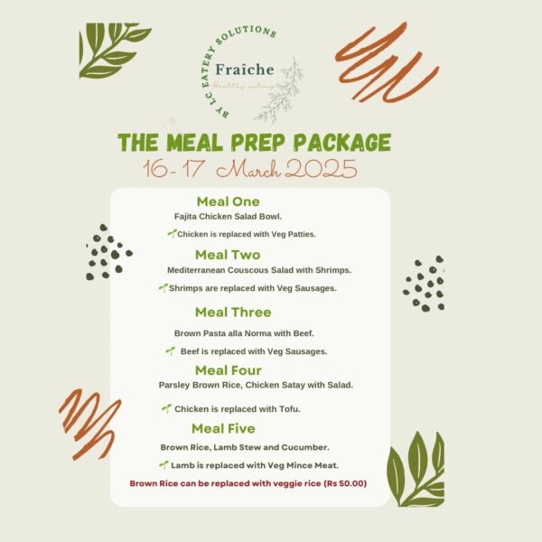 The Meal Prep Package 16 - 17 March 2025