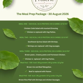 The Meal Prep Package Monday 30 August Fraîche