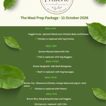The Meal Prep Package Sunday 11 October Fraîche
